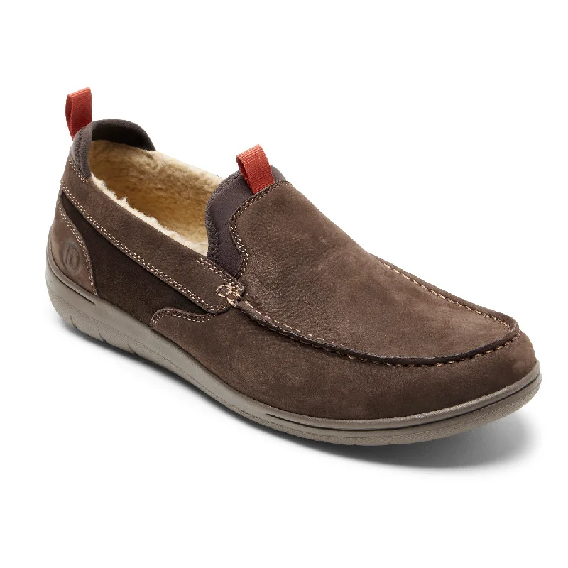 Men's slippers with a soft, flexible sole FitSmart - Brown