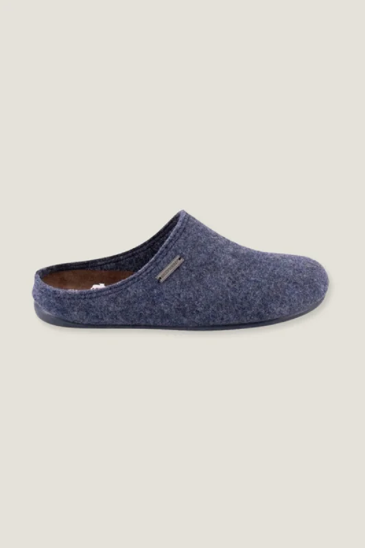 Men's slippers with a stretchy side panel for a better fit Jon Slipper | Navy
