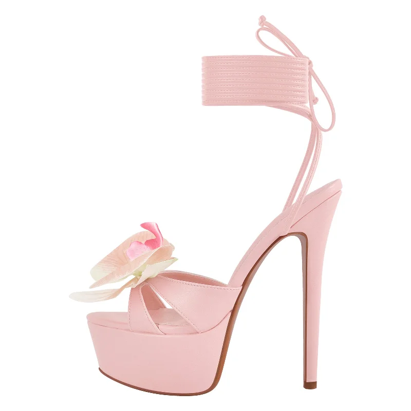 Men's sandals with a removable insole for cleaning Men's sandals with a removable insole for cleaning Round Toe Flower Platform Lace-up Stiletto Sandals