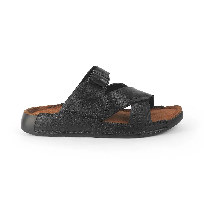 Flip - flop style men's sandals for beach wear Flip - flop style men's sandals for beach wear Tresmode Vagri Black Men's Sandals