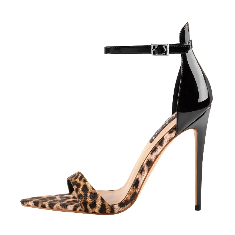 Men's sandals with a wide strap for support Men's sandals with a wide strap for support Pointy Open Toe Leopard Ankle Sandals