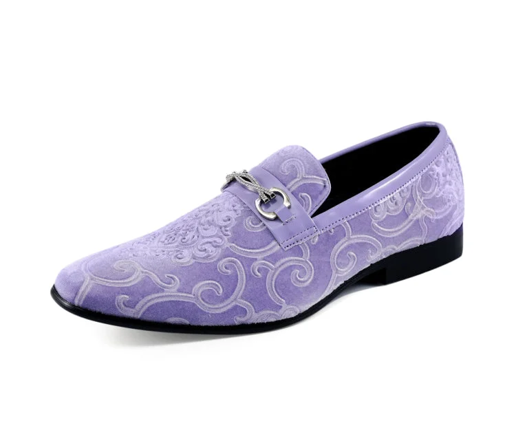 Men's formal shoes with a buckle closure Throne Lavender