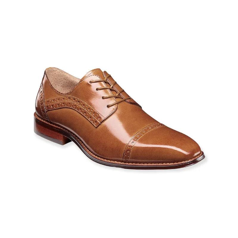 Men's leather formal Oxford shoes with a cap toe Stacy Adams: Garrett 25543