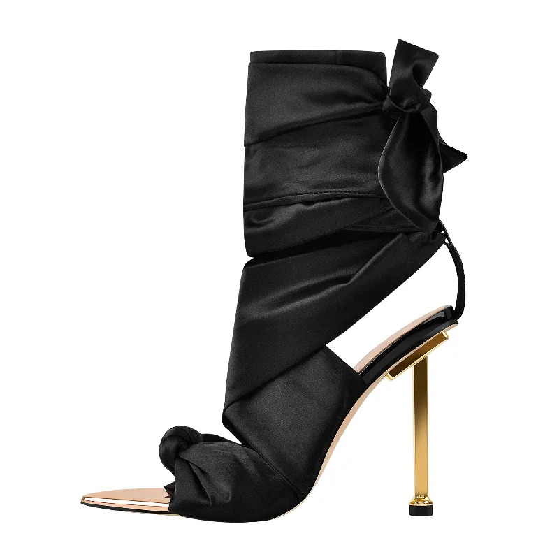 Men's sandals with a perforated leather upper for ventilation Men's sandals with a perforated leather upper for ventilation Pointy Open Toe High Heel Lace up Sandals