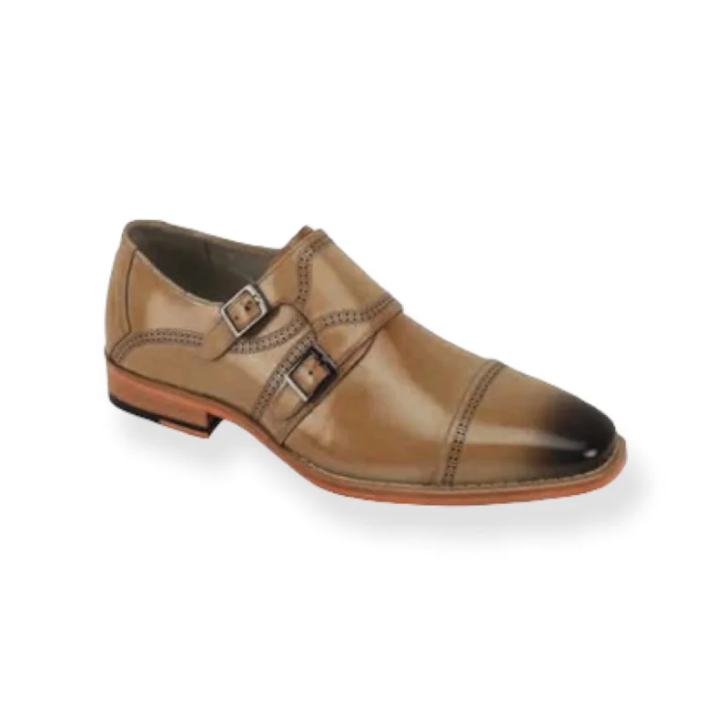 Men's formal shoes with a padded insole for comfort GIOVANNI: NOEL Double Buckle