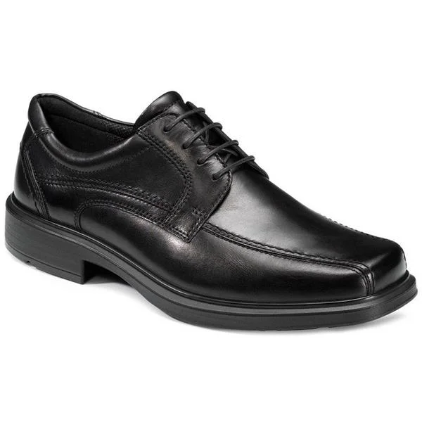 Men's formal shoes with a polished shine ECCO HELSINKI BIKE TOE LACE BLACK - 05010400101