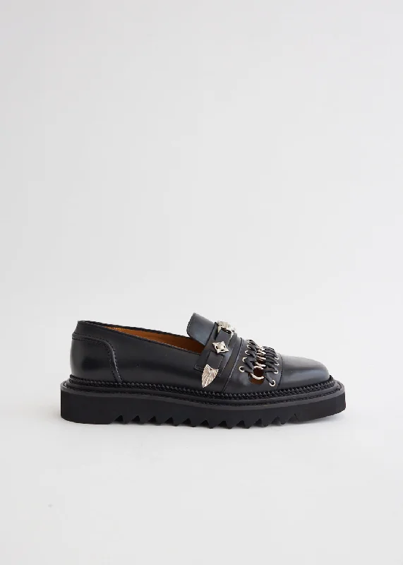 Men's formal shoes with a leather sole and heel AJ1321 Loafers