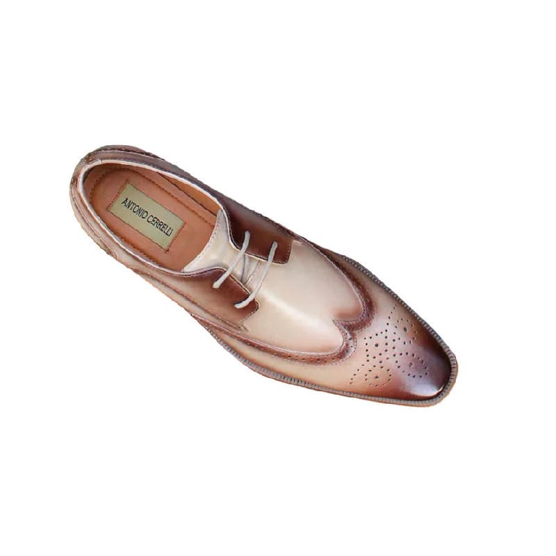 Men's formal shoes with a buckle closure ANTONIO CERRELLI: Wingtip Lace Up 7006