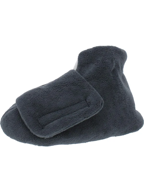 Men's slippers with a removable insole for cleaning Mens Terry Cloth Faux Fur Bootie Slippers