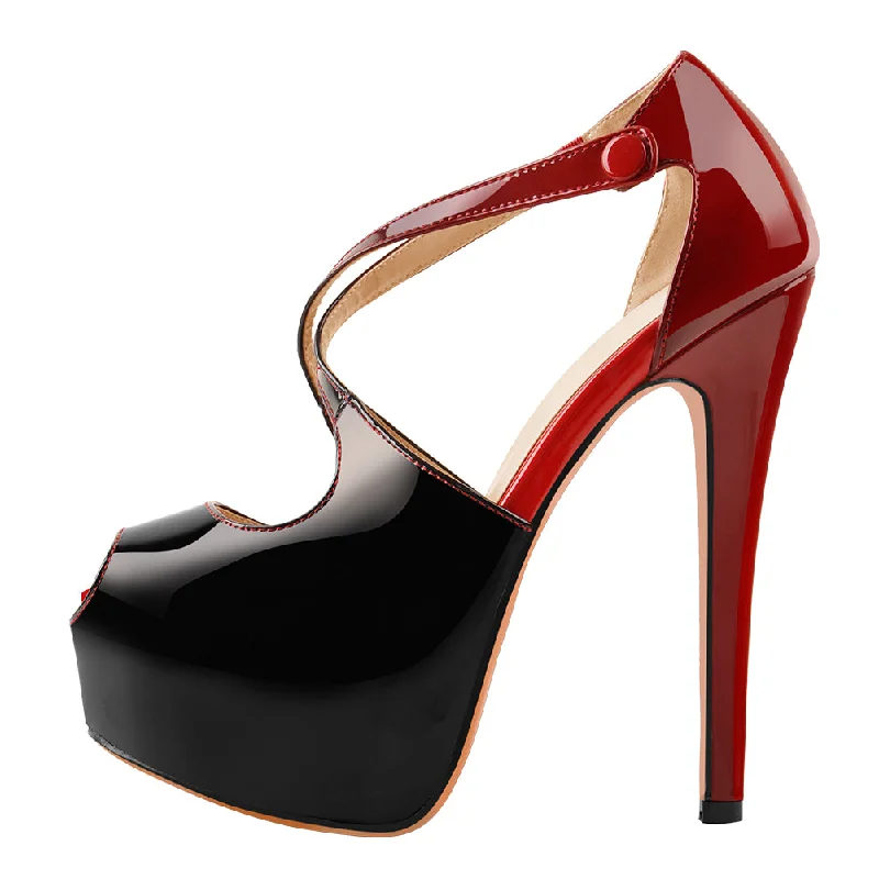 Men's sandals in a neutral color like black or brown Men's sandals in a neutral color like black or brown Peep Toe Criss Cross High Heel Stiletto Sandals