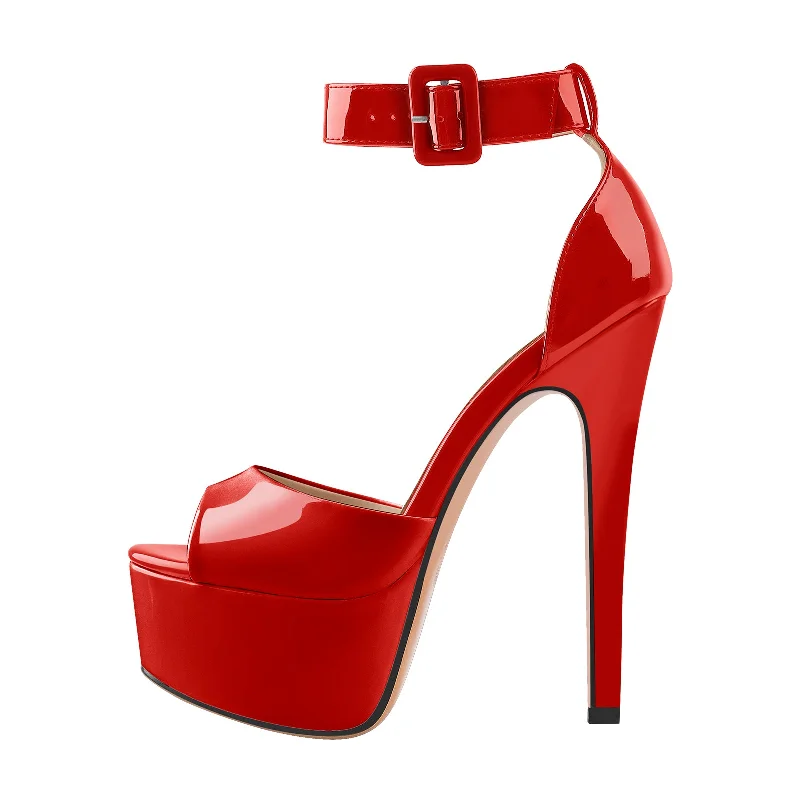 Men's sandals with a perforated leather upper for ventilation Men's sandals with a perforated leather upper for ventilation Peep Toe Platform Ankle Straps High Heel Sandals