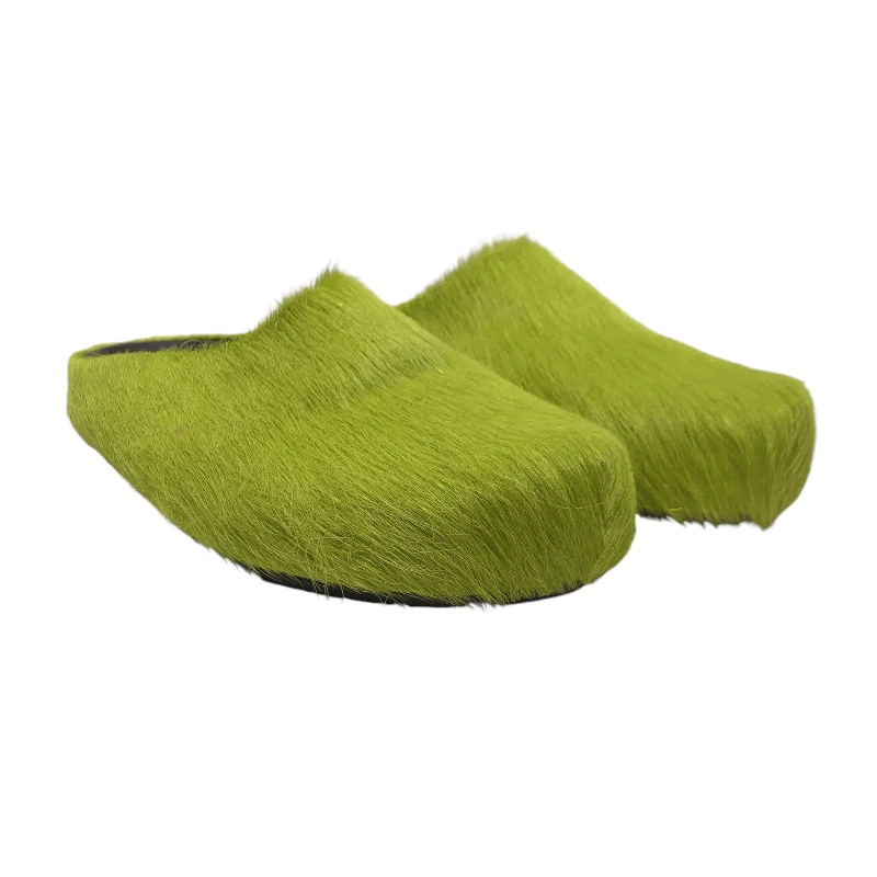 Men's sandals with a wide strap for supportMARNI/Sandals/US 10/Mohair/GRN/mohair mules Men's sandals with a wide strap for supportMARNI/Sandals/US 10/Mohair/GRN/mohair mules
