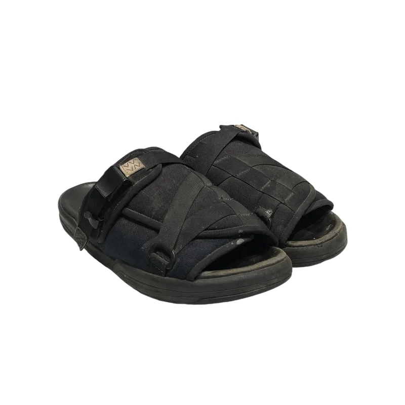 Men's sandals with a perforated leather upper for ventilationvisvim/Sandals/XL/Nylon/BLK/CRISTO 2 TONE Men's sandals with a perforated leather upper for ventilationvisvim/Sandals/XL/Nylon/BLK/CRISTO 2 TONE