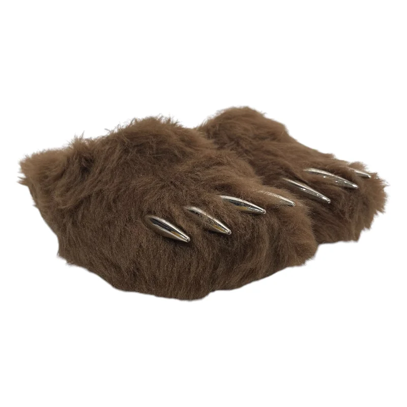 Men's sandals with a cushioned footbedBravest Studios /Sandals/US 8/Fake Fur/BRW/Bear claws Men's sandals with a cushioned footbedBravest Studios /Sandals/US 8/Fake Fur/BRW/Bear claws
