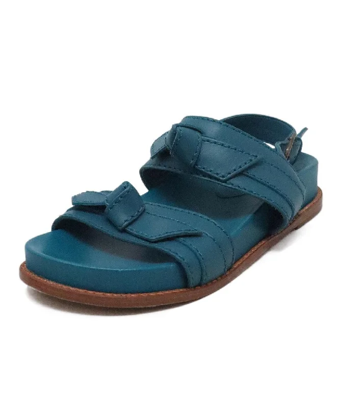 Men's sandals with a flexible sole for easy movementAlexandre Birman Teal Leather Sandals sz 6 Men's sandals with a flexible sole for easy movementAlexandre Birman Teal Leather Sandals sz 6