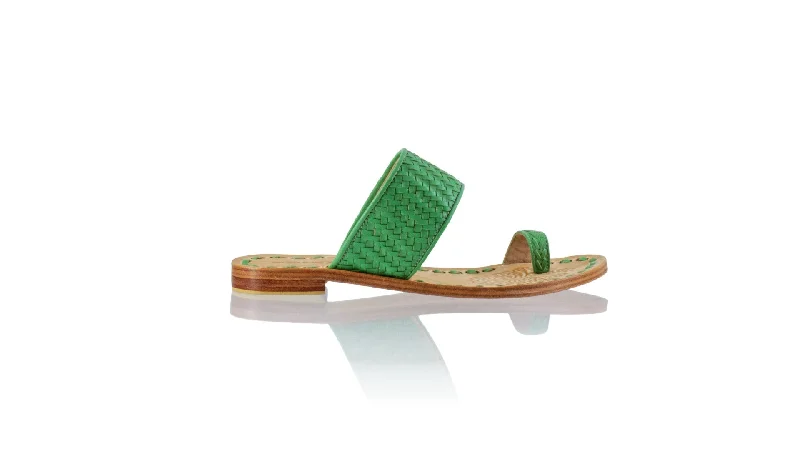 Men's sandals with a padded heelArini 20mm Flat Woven -  Green