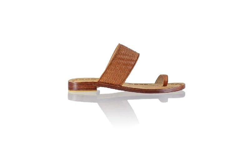 Men's sandals with a removable insole for cleaningArini 20mm Flat Woven - Light Brown