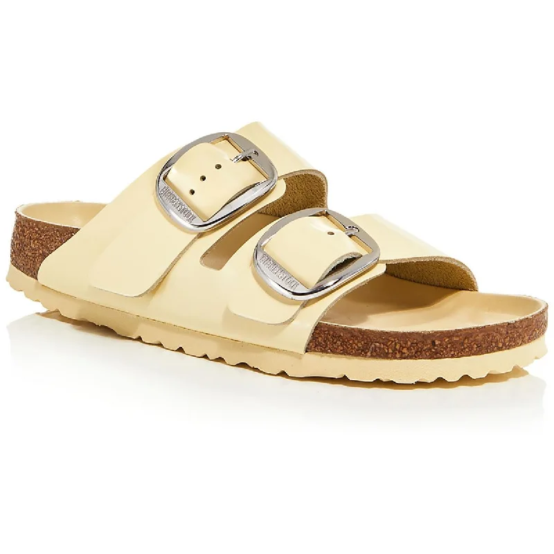 Men's sandals with a stretchy strap for a better fitArizona Big Buckle Mens Leather Footbed Slide Sandals Men's sandals with a stretchy strap for a better fitArizona Big Buckle Mens Leather Footbed Slide Sandals