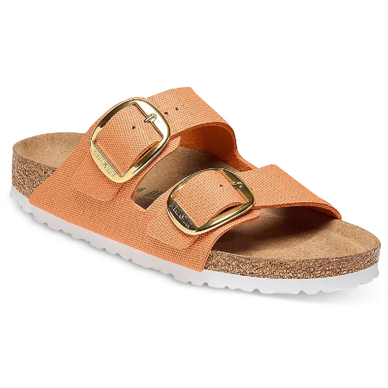 Men's sandals with a shock - absorbing insoleArizona Big Buckle Rivet Logo Mens Faux Leather Footbed Slide Sandals Men's sandals with a shock - absorbing insoleArizona Big Buckle Rivet Logo Mens Faux Leather Footbed Slide Sandals