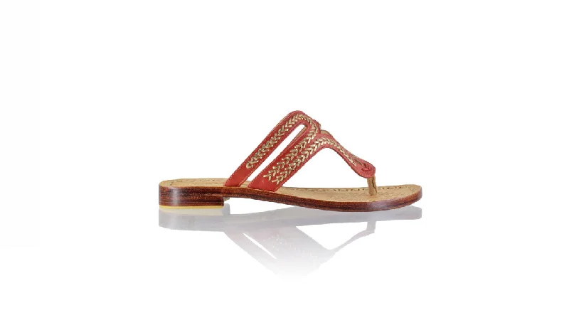 Men's sandals with a wide strap for supportArrah 20mm Flat - Orange & Gold