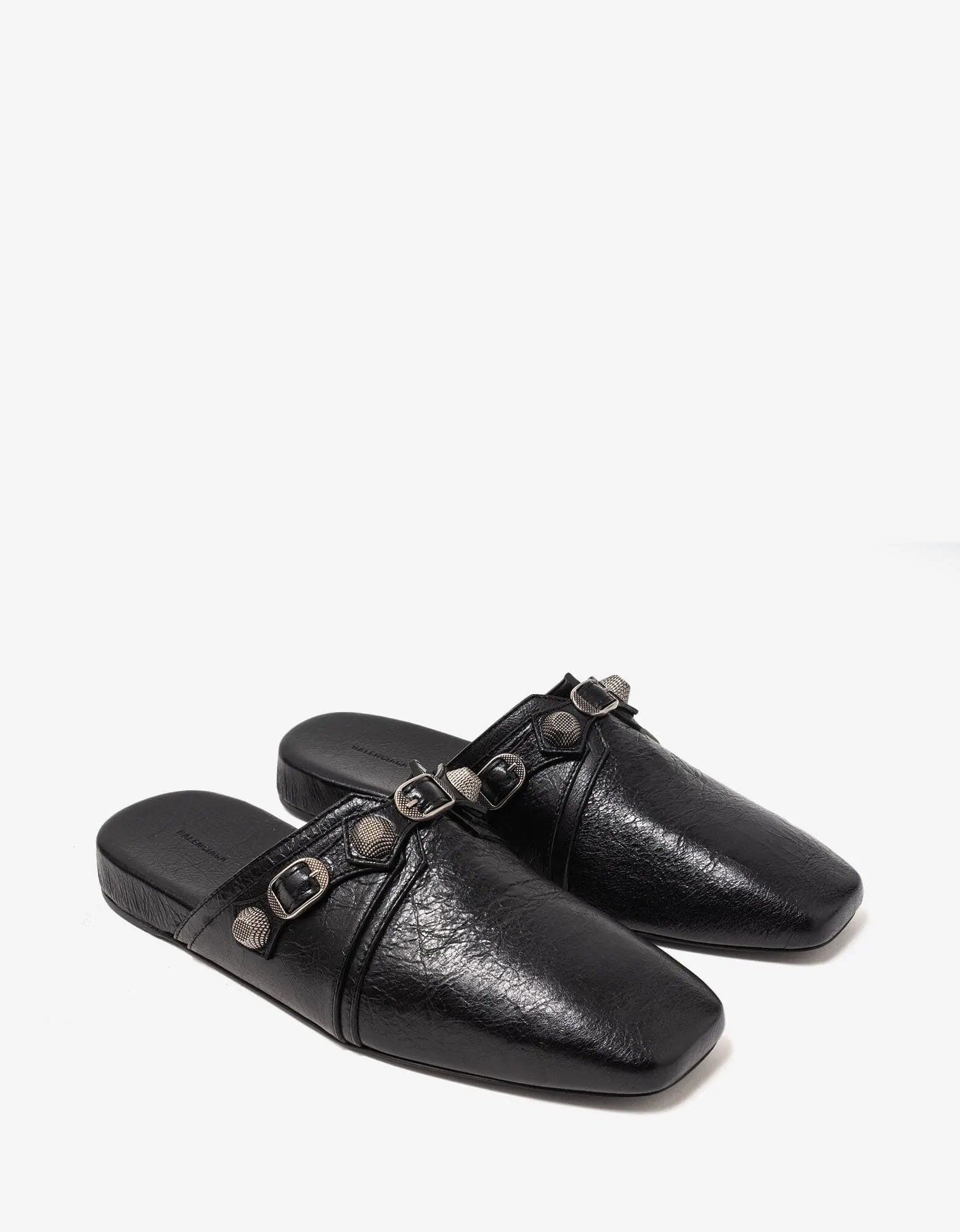 Men's sandals with a cushioned footbedBalenciaga Black Cosy Cagole Mule