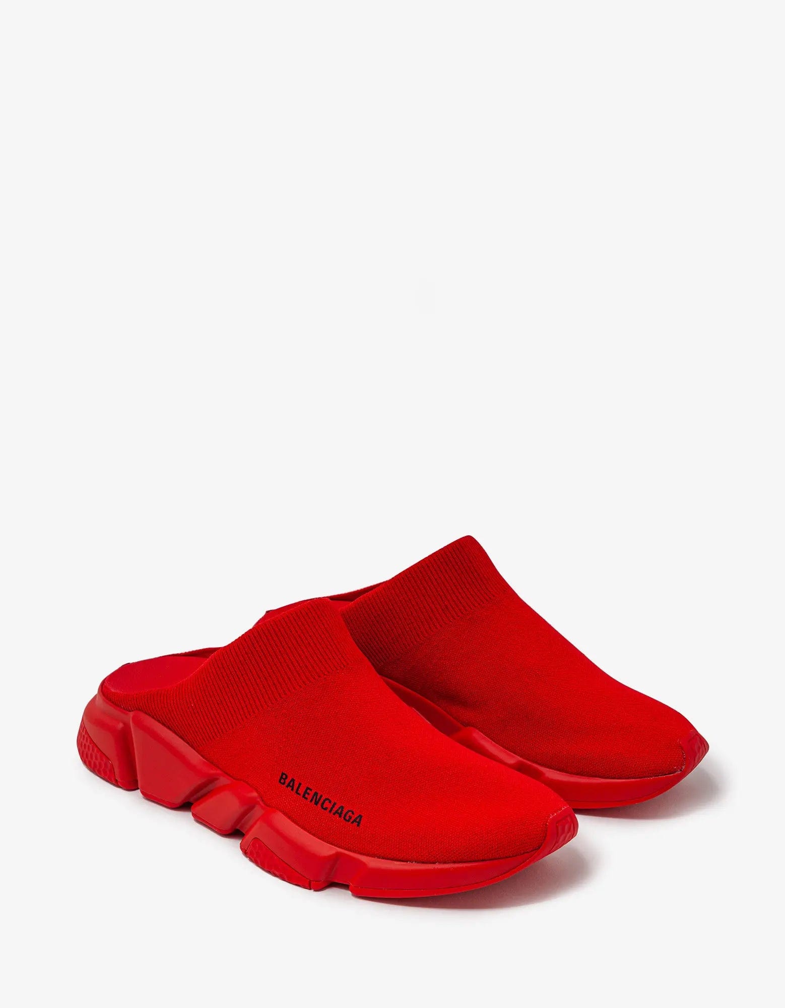 Men's sandals with a decorative buckle or charmBalenciaga Red Speed Mule