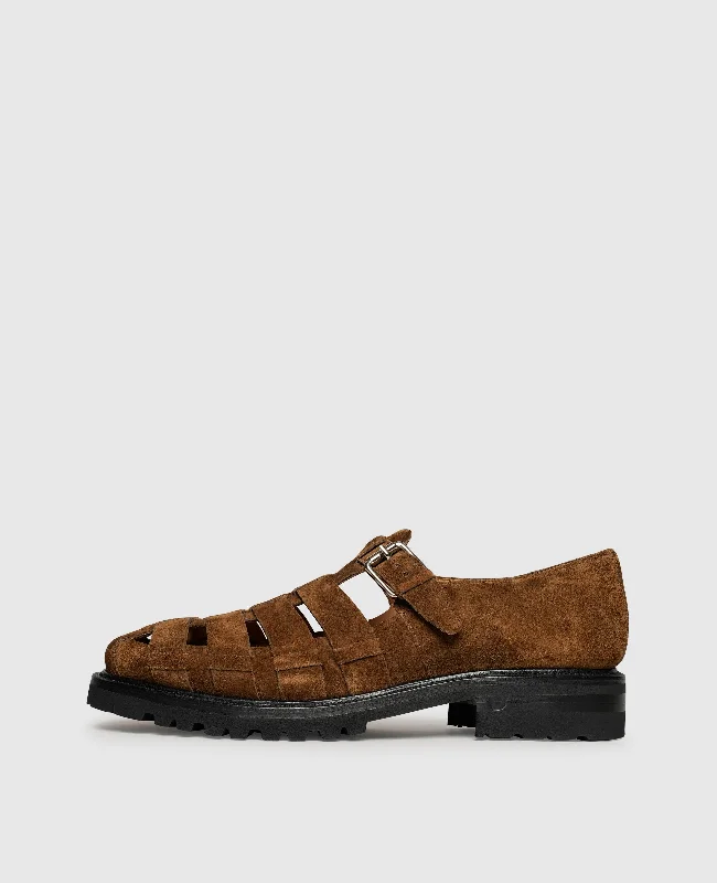 Men's sandals with a rubber sole for tractionBarkley FSI - Brown