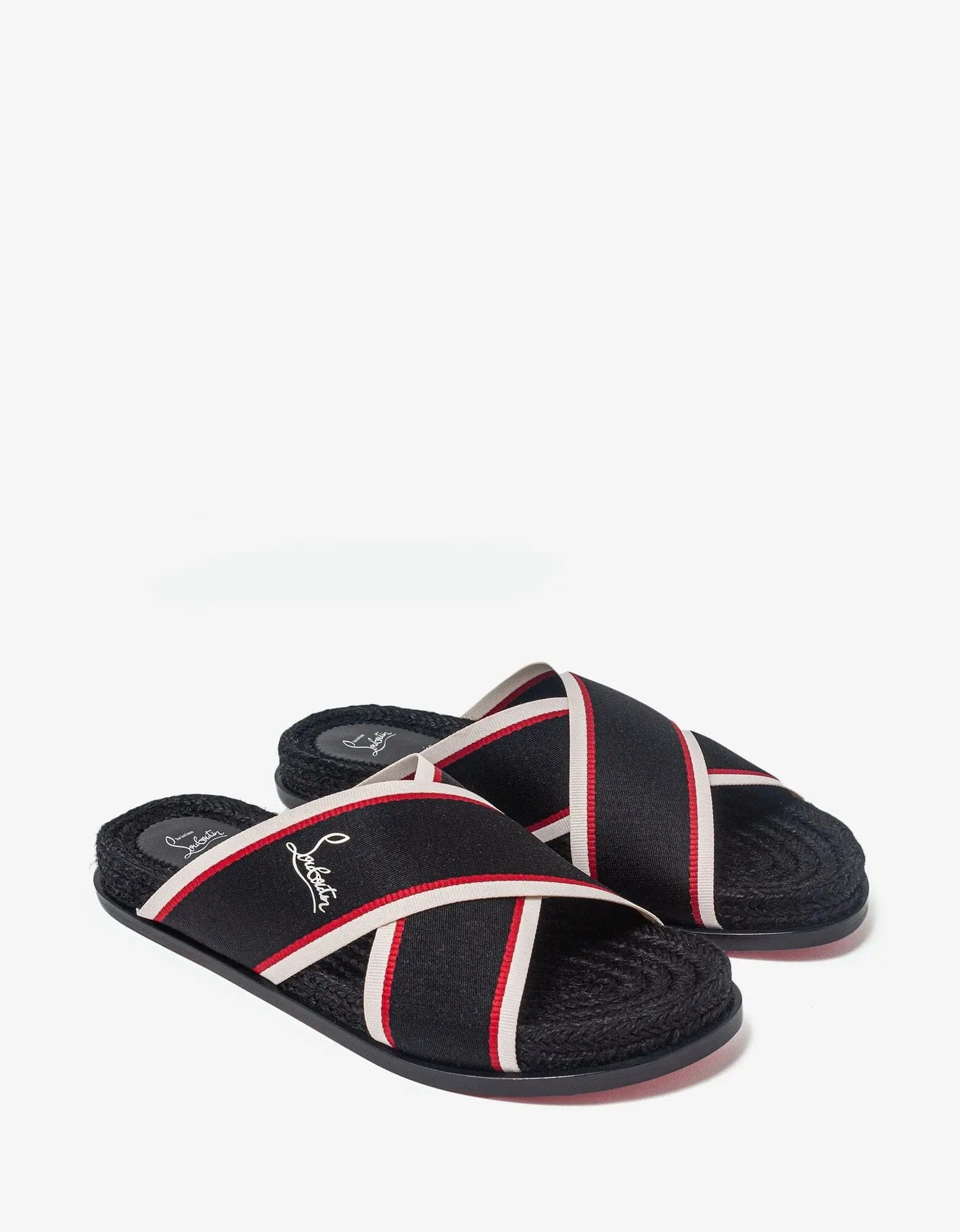 Men's sandals with a durable outer soleChristian Louboutin Hot Cross Black Sandals