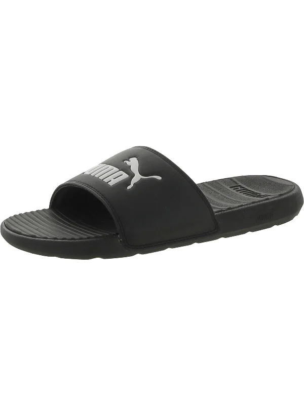 Men's sandals with a rubber sole for tractionCool cat Mens Faux Leather Casual Pool Slides Men's sandals with a rubber sole for tractionCool cat Mens Faux Leather Casual Pool Slides