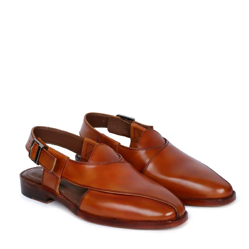 Waterproof men's sandals for water activitiesCross Strap Tan Leather Peshawari Sandals for Men Waterproof men's sandals for water activitiesCross Strap Tan Leather Peshawari Sandals for Men