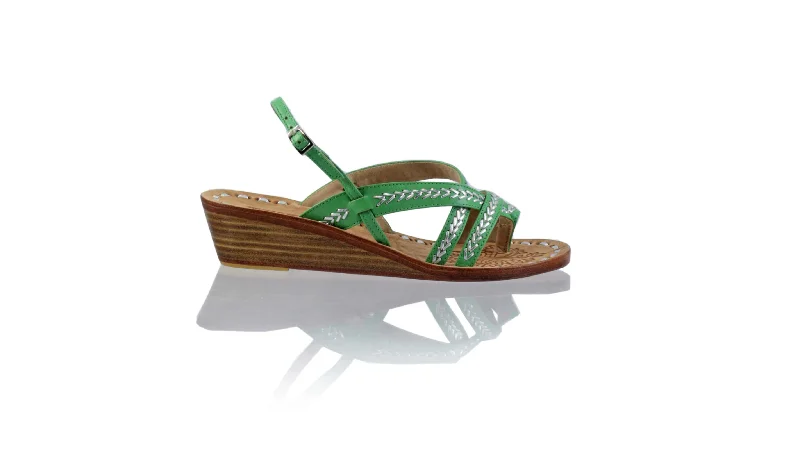 Men's sandals in a neutral color like black or brownEdo 35mm Wedges - Green & Silver Men's sandals in a neutral color like black or brownEdo 35mm Wedges - Green & Silver