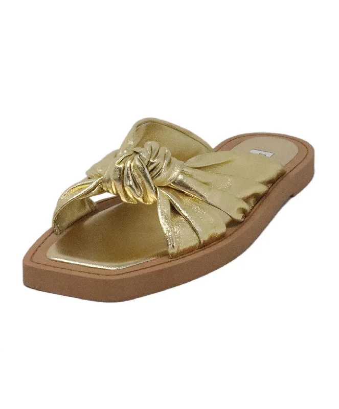 Men's sandals with a toe post designJimmy Choo Gold Leather Sandals sz 11