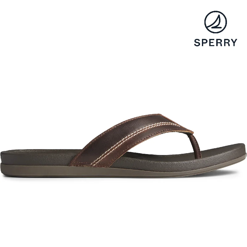 Men's sandals with a pointed toe for a stylish lookMen's PLUSHWAVE Dock Flip Flop - Brown (STS23330) Men's sandals with a pointed toe for a stylish lookMen's PLUSHWAVE Dock Flip Flop - Brown (STS23330)