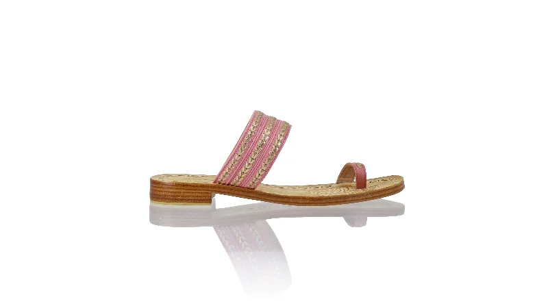 Men's sandals with a pointed toe for a stylish lookMerauke No Strap 20mm Flat - Soft Pink & Gold Men's sandals with a pointed toe for a stylish lookMerauke No Strap 20mm Flat - Soft Pink & Gold