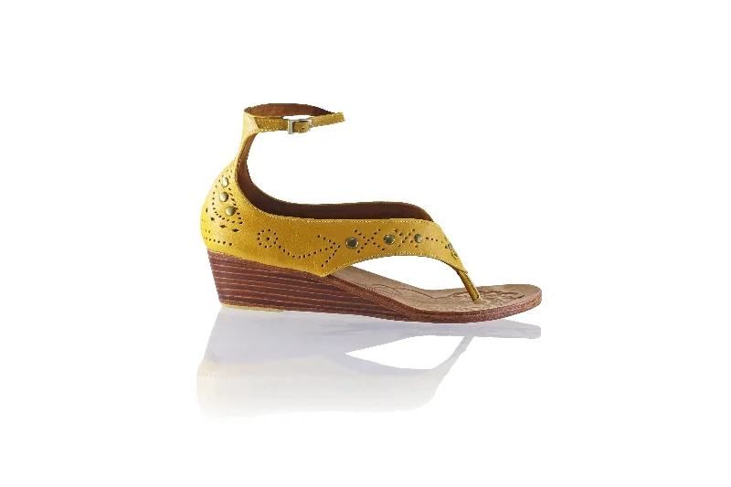 Men's sandals with a toe post designMiranda 35mm Wedge - Mustard