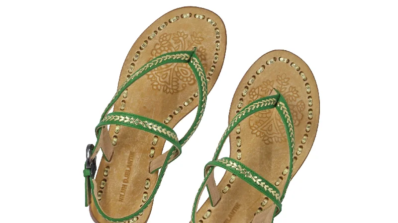 Men's sandals in a neutral color like black or brownPapua 20mm Flat - Dark Green & Gold Men's sandals in a neutral color like black or brownPapua 20mm Flat - Dark Green & Gold