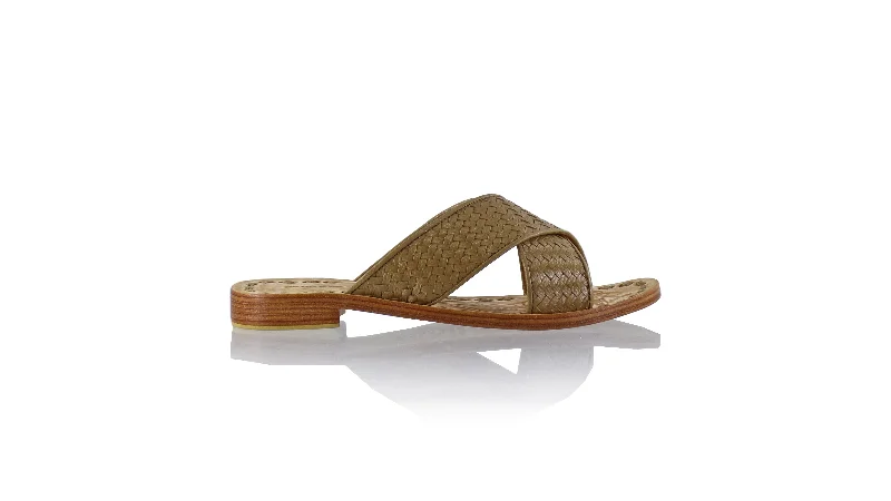 Men's sandals with a cushioned footbedPetra No Strap 20mm Flat - Taupe BKK