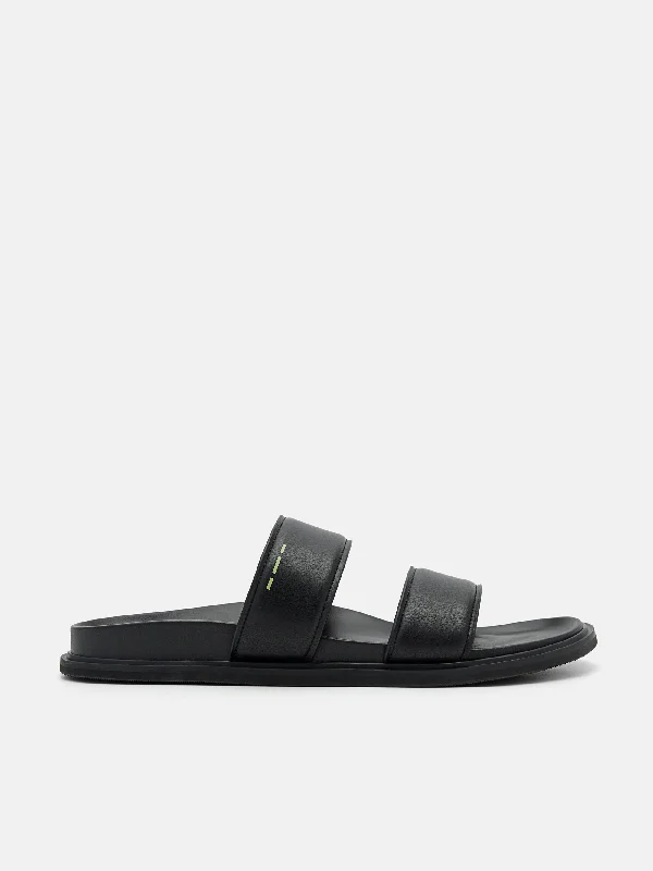 Men's sandals with a durable outer soleMen's sandals with a durable outer solerePEDRO Recycled Leather Slide Sandals