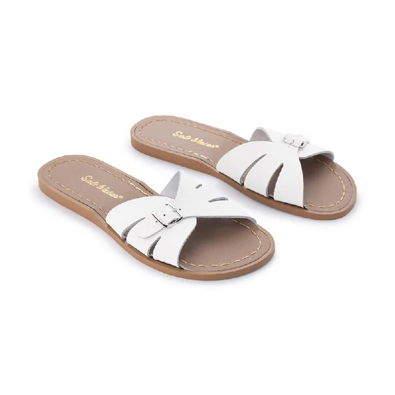 Men's sandals with a cushioned footbedSalt Water Sandals Classic Slide - White