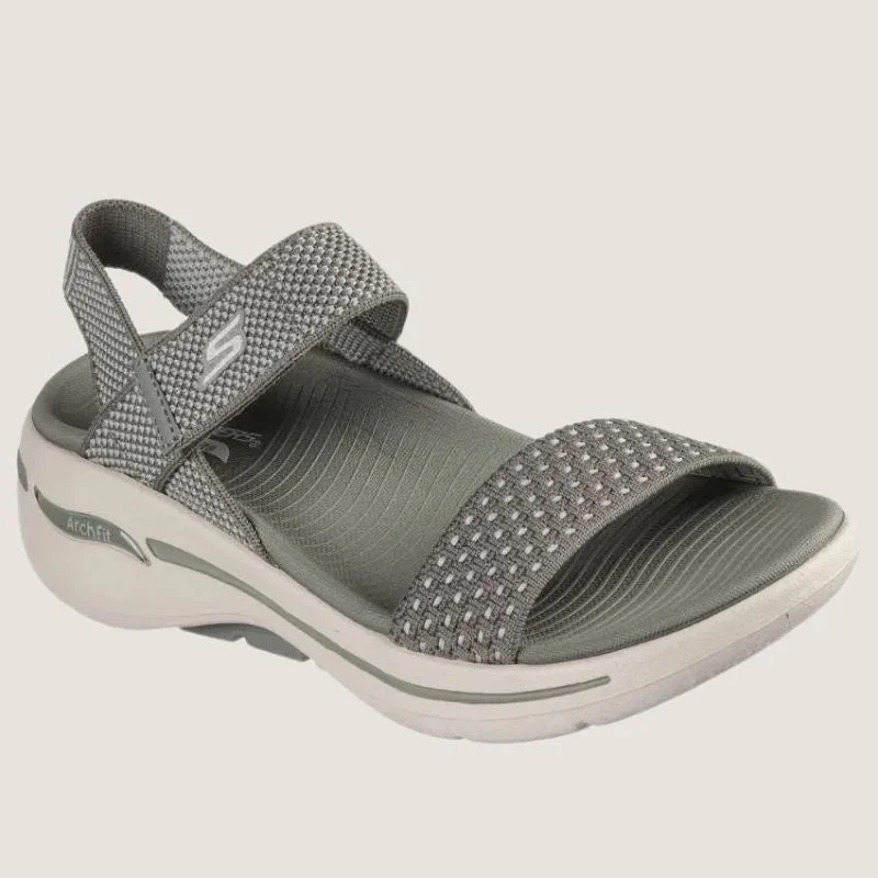Men's sandals with a removable insole for cleaningSkechers Go Walk Arch Fit Sandal Polished