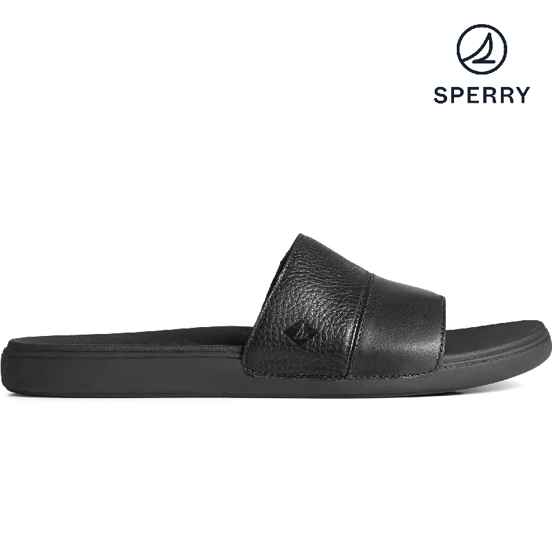 Men's sandals with a removable insole for cleaningMen's Dock PLUSHWAVE™ Slide Sandal - Black (STS24138)