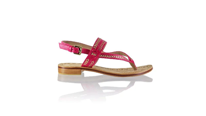 Men's sandals with a durable outer soleTimika 20mm Flat - Fuschia Bkk & Gold