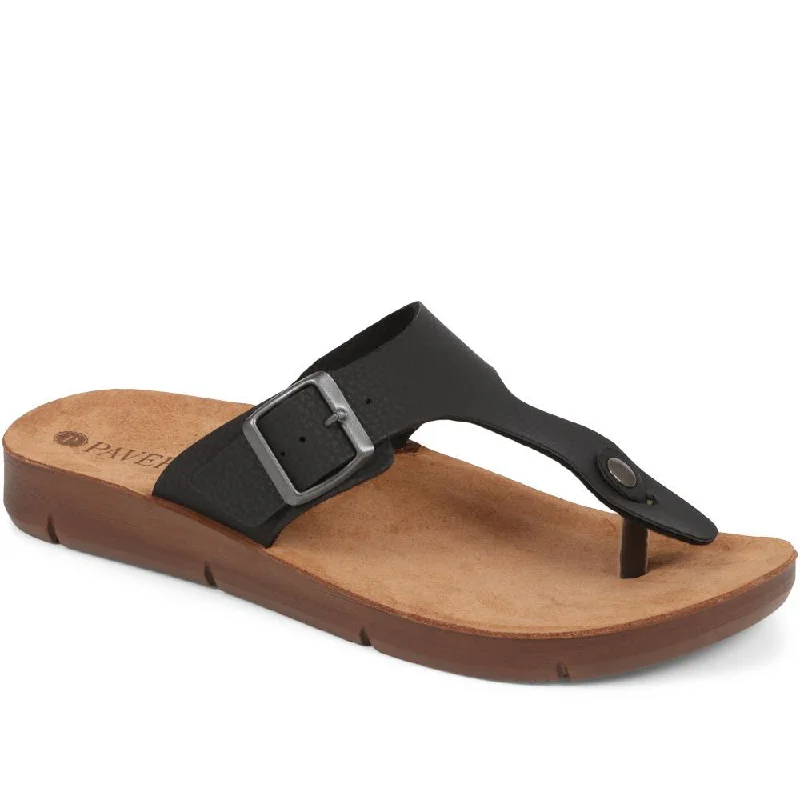 Men's sandals with a decorative buckle or charmToe Post Sandals - INB37051 / 323 500 Men's sandals with a decorative buckle or charmToe Post Sandals - INB37051 / 323 500