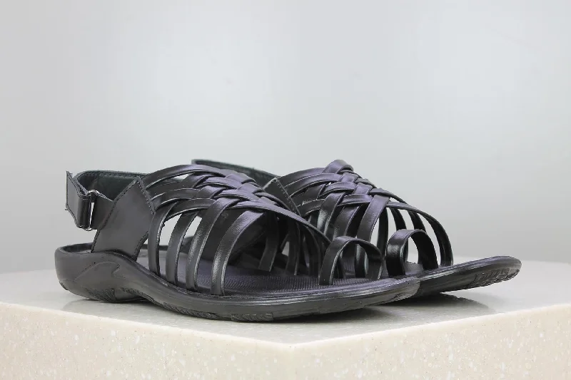 Men's sandals with a rubber sole for tractionTri-Band Velcro Sandal-Black