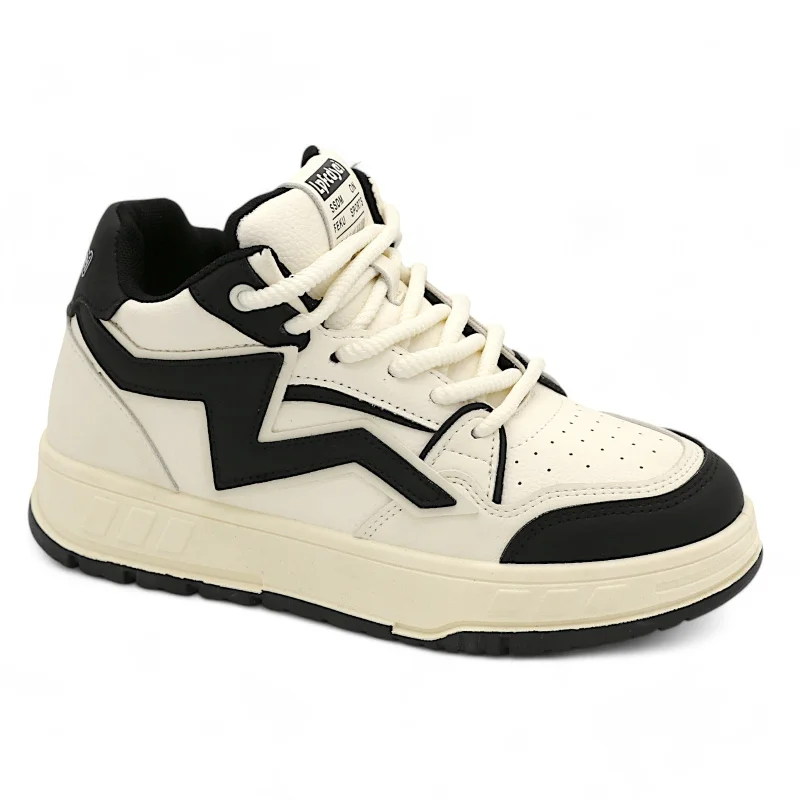 Men's leather - and - mesh combination sneakers for style and functionA8807 aglista shoes