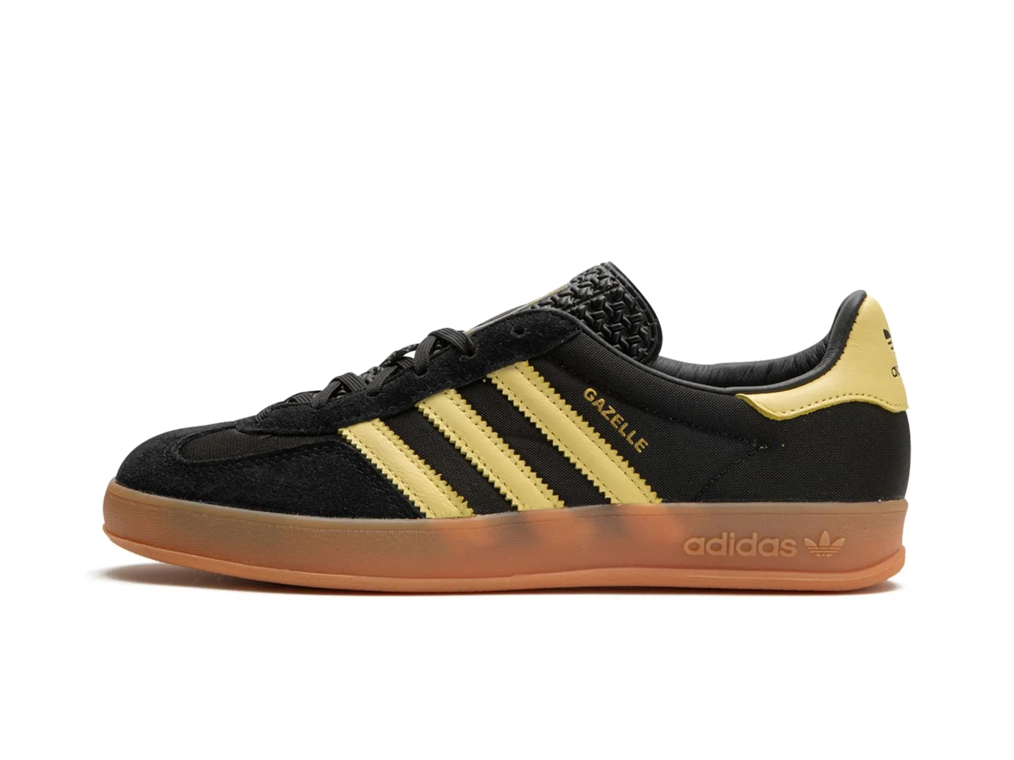 Men's adjustable - strap sneakers for a customized fitAdidas Gazelle Indoor "Black Almost Yellow Gum"