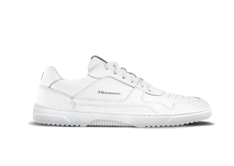 Men's minimalist sneakers with a simple designBarefoot Sneakers Barebarics Zing - All White - Leather Men's minimalist sneakers with a simple designBarefoot Sneakers Barebarics Zing - All White - Leather