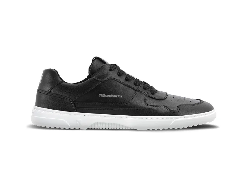 Men's soccer - inspired sneakers with a studded soleBarefoot Sneakers Barebarics Zing - Black & White - Leather Men's soccer - inspired sneakers with a studded soleBarefoot Sneakers Barebarics Zing - Black & White - Leather