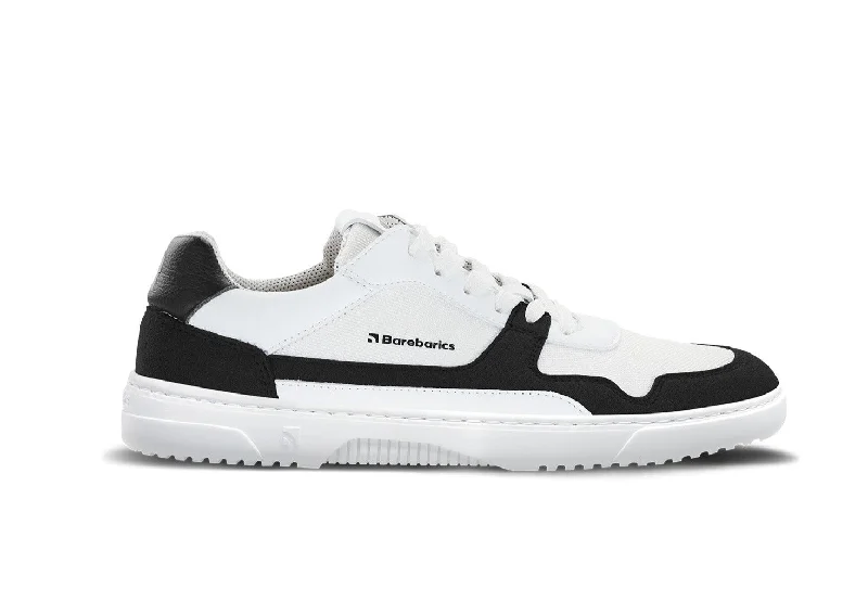Men's narrow - width sneakers for a snug fitBarefoot Sneakers Barebarics - Zing - White & Black Men's narrow - width sneakers for a snug fitBarefoot Sneakers Barebarics - Zing - White & Black