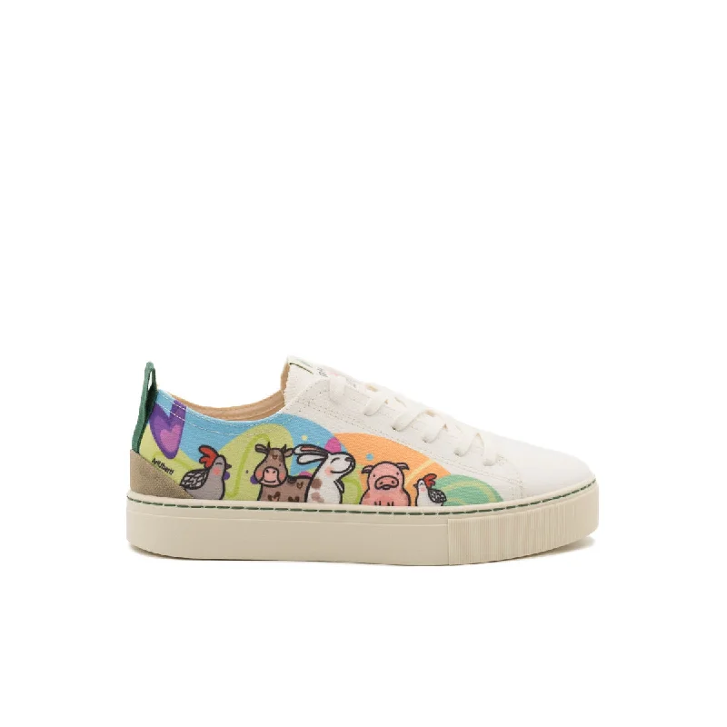 Men's soccer - inspired sneakers with a studded soleVegan sneaker Compasión Animal COR023